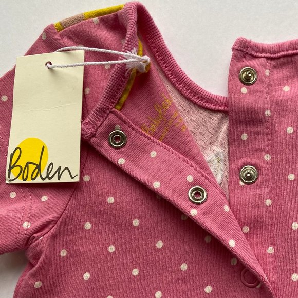 NWT Mini Boden RARE Pink Zoo Animals Dress, 3-6M - Picture 7 of 8